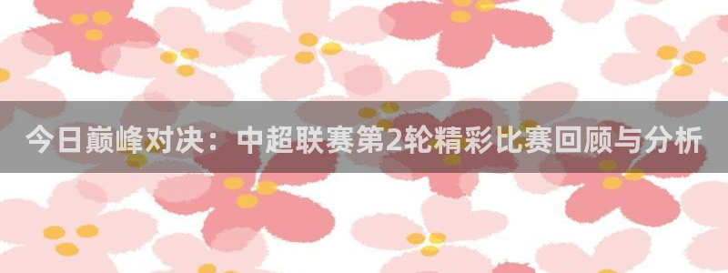  今日巅峰对决：中超联赛第2轮精彩比赛回顾与分析