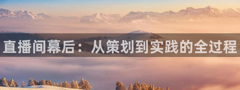 球友直播官网：直播间幕后：从策划到实践的全过程