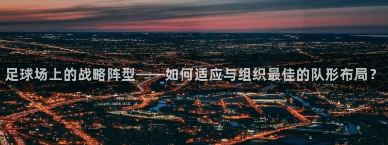 足球场上的战略阵型——如何适应与组织