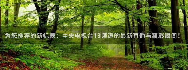 球友体育直播：为您推荐的新标题：中央电视台13频道的最新直播与精彩瞬间！