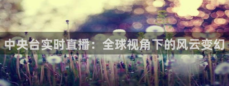 球友体育免费下载：中央台实时直播：全球视角下的风云变幻